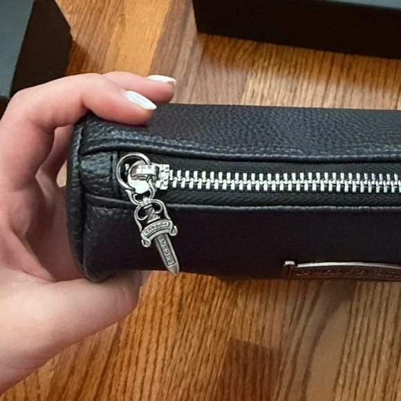 Chrome Hearts Black Leather Pouch with Silver Detail - Picture 3 of 5